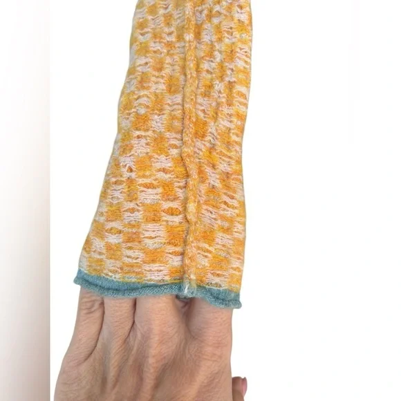 Free People women’s multicolor Ready Set Go Cardigan cropped sweater sz XS used - Picture 8 of 11